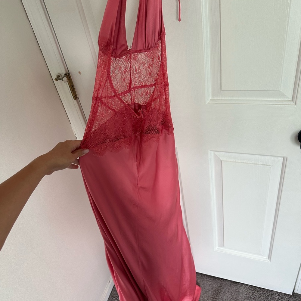 Meshki Pink Halter Maxi Dinah Dress - Picture 8 of 9
